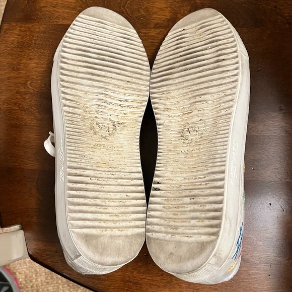 Del Toro Embroidered Leather Moroccan Theme Lace Up Low Top Sneakers 7 - Picture 6 of 13